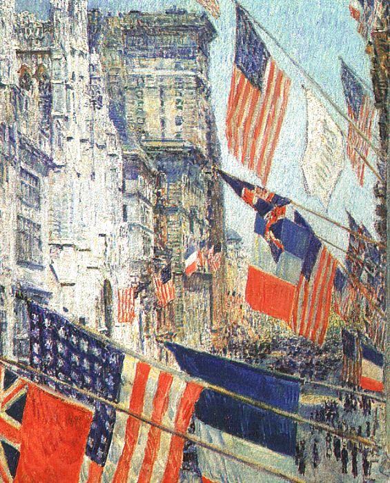 Childe Hassam Allies Day in May 1917 china oil painting image